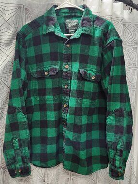 Men's Green Woolrich Flanel - Large